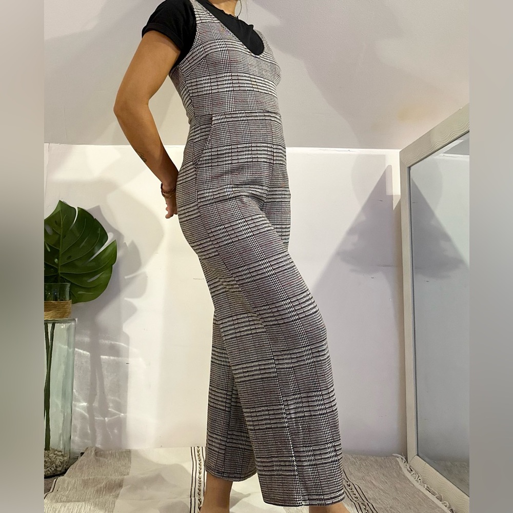 Forever 21 Sleeveless Plaid Jumpsuit